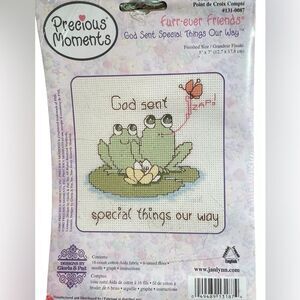 Precious Moments Vintage Furr-ever Friends Frog Cross Stitch Kit NOS Sealed 5x7